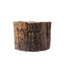 GURU JEE Glass Candle with Wood Bark or Three Wick