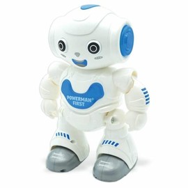 Lexibook Powerman First, My First Intelligent Interactive Toy Learning Robot Toy for Kids, Dance, Plays Music, Boy, Girl, White/Blue, ROB16