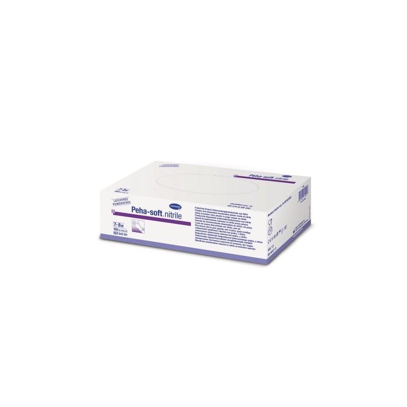 GLOVES NITRILE DISPOSABLE NITRILE PEHA SOFT T-PEQ 100 U