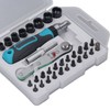 34Pcs Ratchet Screwdriver Set Multi Function CRV Magnetic Ratcheting Bit