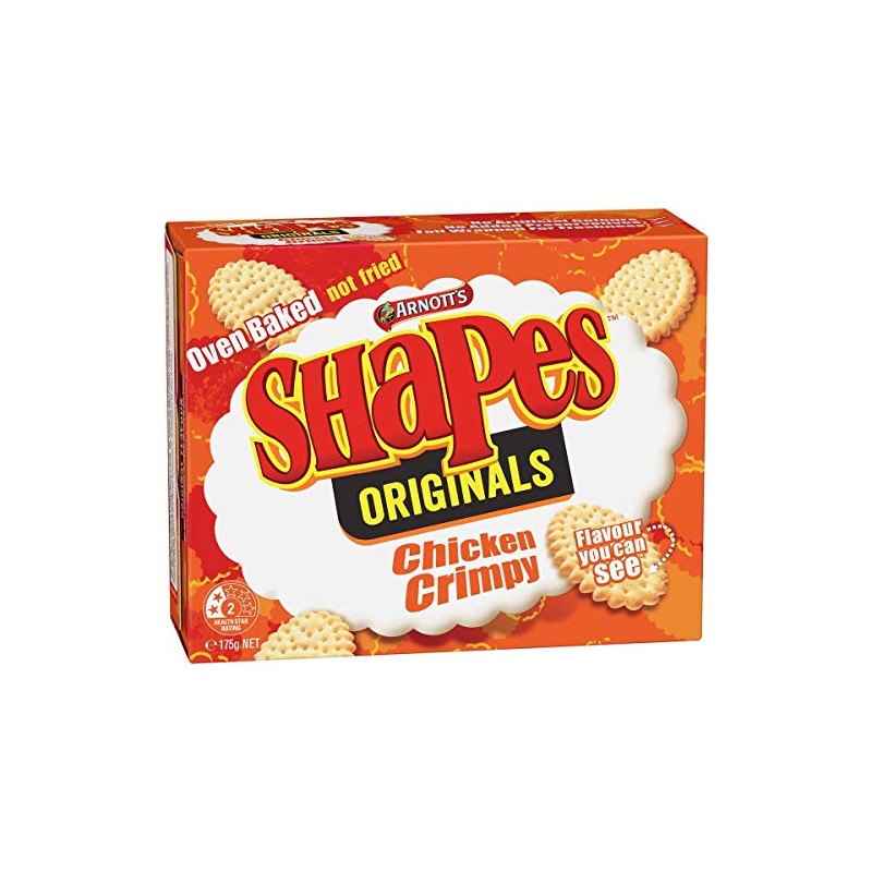 Australian Arnott's Shapes Crackers Crimpy Chicken 175g