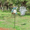 MUMTOP Outdoor Thermometer, 42 Inch Metal Owl Garden Stake Outside
