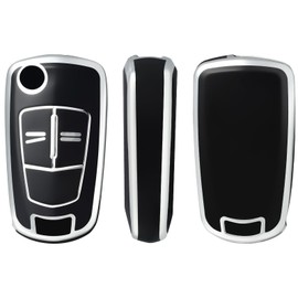 OFFCURVE Car Key Case Key Cover TPU Car Key Protective Cover 2 Buttons for Vauxhall Astra Zafira Adam Insignia Mokka Corsa Signum Tigra Meriva