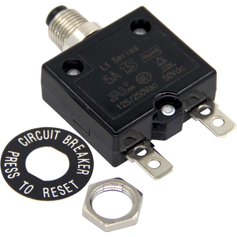 RKURCK Thermal Circuit Breaker 5 Amps, Thermal Overload Protector L1