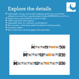 RC Pets Eco Clip Collar | Adjustable, Durable, Earth-Friendly | Small, 3/4-Inch, Cosmic Aura