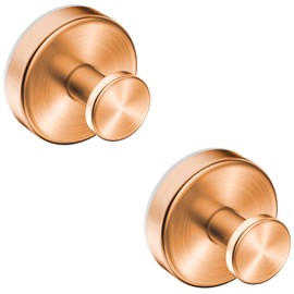 Epritliber Suction Cup Hooks for Shower,Wreath Hanger for Front Door,Removable No Drill Towel Loofah Hooks,Upgraded 15 lbs Strong Suction for Bathroom,Wall,Glass,Stainless Waterproof-Rose Gold 2 Pcs