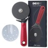 Deiss Lux Heavy Duty Pizza Cutter With Wheel Slicer- Stainless