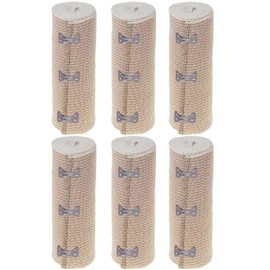 6 Rolls Flexible Large Elastic Bandages 6" Clip Body Wrap Thigh Calf Sport