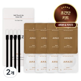 [Anaise] Self touch up partial dyeing color kit, 2 pieces, B01 Brown / [어네이즈] 셀프 터치 업 부분 염색 컬러 키트, 2개, B01 브라운
