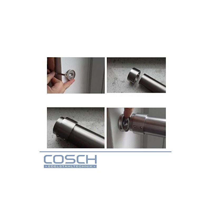 Cosch Edelstahl Wall Connection V2A Easy Wall Anchor Polished Diameter