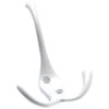 Merriway® BH00831 Triple Hat and Coat Hook - White