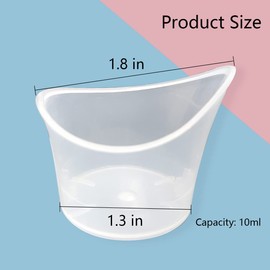 10ml Eye Wash Cup Eye Flush Cleaning Cups Soft Plastic Portable Disposable Measuring Cup 50pieces