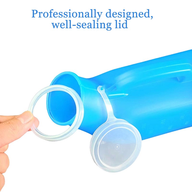 Urinal Bottle, 2Pack Male Portable Travel Pee Bottles, 1200ml Spill
