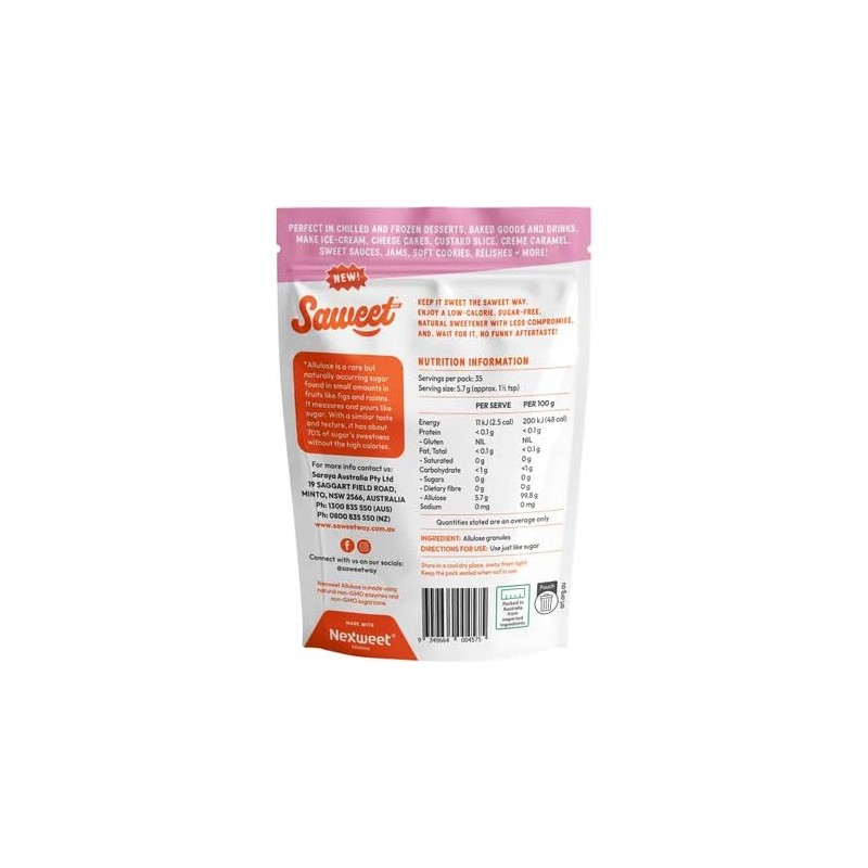 Saweet Way Pure Allulose Natural Sweetener Granules 200g