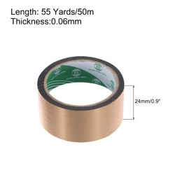 MECCANIXITY Champagne Gold Metalized Tape 1 Inch x 55 Yards Decor Tape for Detailing Accent Wall, Graphic Arts, Pack of 1