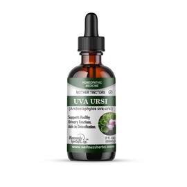 UVA Ursi (Arctostaphylos uva-Ursi) Homeopathic Mother Tincture (HPUS) - Supports Healthy Urinary Functions. Aids in Detoxification - 2fl Oz - Wellness manufactures and Ships from USA.