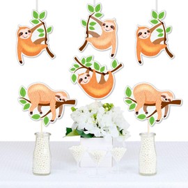 Let's Hang - Sloth - Decorations DIY Baby Shower or Birthday Party Essentials - Set of 20