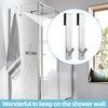 Vierone 2Pcs Shower Door Hooks 7.5 Inch Shower Hooks Silver