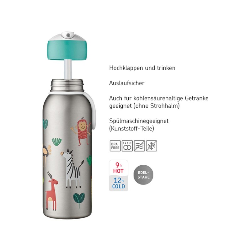 Mepal Flip-Up Campus Thermal Bottle, Insulated Drinking Bottle for Children,