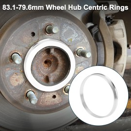 TUCKBOLD Car Wheel Hub Centric Rings Durable Wheels Center Shaft Shock Absorbing Hubrings Silver Tone 4 Pcs OD 83.1mm to ID 79.6mm Aluminum Alloy