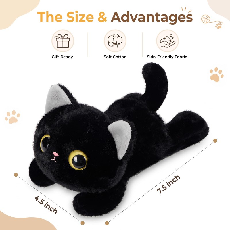 Ditucu Cute Black Cat Plush Soft Kitten Kitty Stuffed Animal