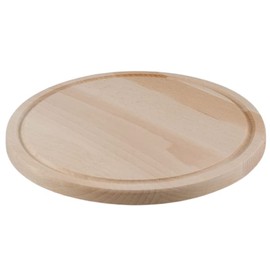 teemando® Chopping Board with Juice Groove Made of Wood, 25 cm, Meat Plate, Bread Board, Snack Plate