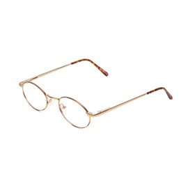 Calabria Flex Collection KIDS 53 Oval Reading Glasses +0.50 Gold/Demi Tortoise Havana Amber Girls