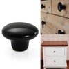 JUSTMAE 4 PCS Cabinet Knobs, Ceramic Round Mushroom Drawer Knobs