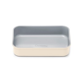 Caraway Nonstick 9” x 6.5” Small Rectangle Baking Pan – Non-Toxic, PTFE & PFOA Free – Aluminized Steel Core – Deep Ceramic Baking Pan for Casseroles, Lasagna & More - Cream
