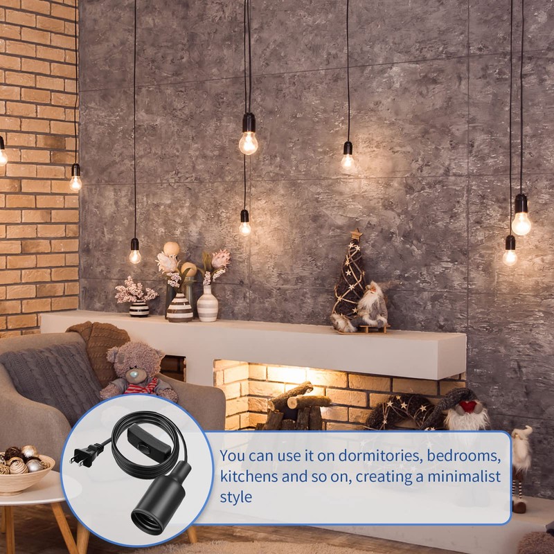 10 Pack Hanging Light Cord Pendant Light Cord with Switch