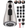 Kitchen Faucet Head Replacement with 15 Adapters - 3 Functions