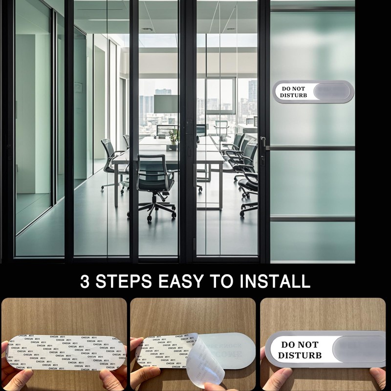 Do Not Disturb/Welcome Please Knock Acrylic Privacy Sign, (7.4 x