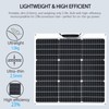 Flexible Solar Panel 50W 12V Monocrystalline Module Fiberglass Lightweight Charge