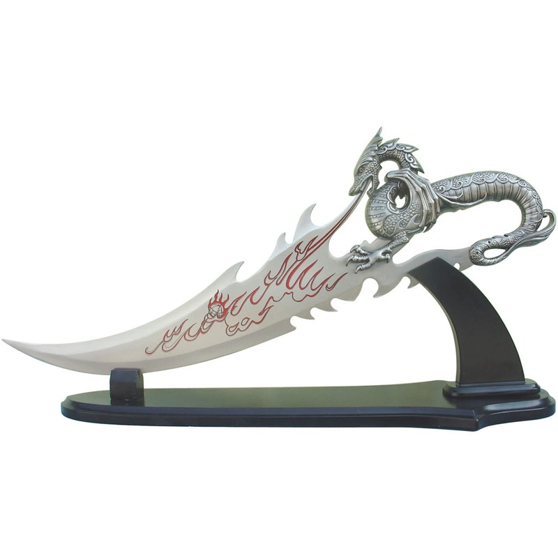 MASTER USA Whetstone Cutlery Black Dragon Daggerstand, Silver