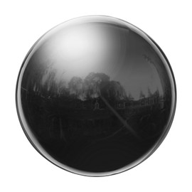 uxcell Gazing Ball 4 Inch 100mm Reflective Sphere Polished Hollow Ball, Stainless Steel Gazing Globe Mirror Ball for Home Garden Outdoor Decoration, Bright Black