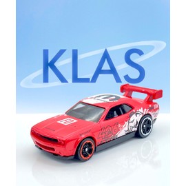 Hot Wheels Dodge Challenger Drift Car (Red & White) 3/5 HW Drift 2022-207/250 (Short Card) - COMES IN A KLAS CAR KEEPER PROTECTIVE COLLECTORS CASE - HCX80