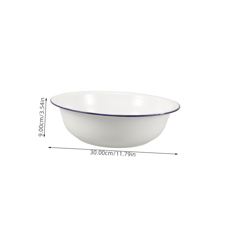 Gogogmee Enamel Footbath Foot Soaking Basin Camping Basin Enamel Bowl