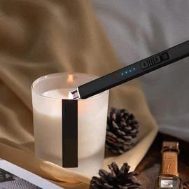ARECTECH Electric Candle Lighter with Type-C Cable Birthday Gift for Man Women Wife Rechargeable Plasma Arc Lighters for Candle Camping Kitchen Stove Black