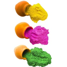 Herbal Holi Gulal Powder| NonToxic | Eco Friendly | 100% Safe | Holi Color Powder| Shubh Holi Colour Rang Colors Pack of 2 (80g Each)