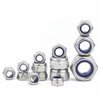 M8-1.25 Nylon Insert Lock Nuts, Stainless Steel 304 (18-8) Lock