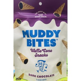 Muddy Bites DARK CHOCOLATE Waffle Cone Snacks 2.33 oz bag