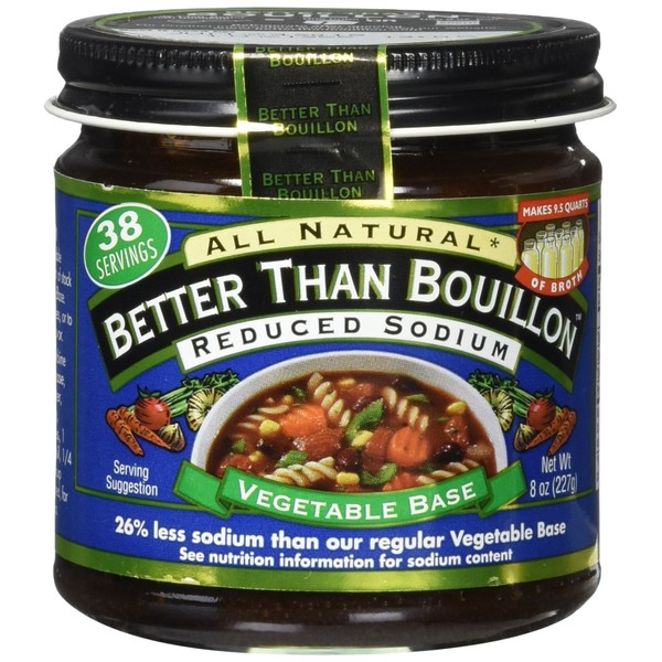 Superior Touch Better Than Bouillon reduced sodium vegetable base, 8-oz. glass.