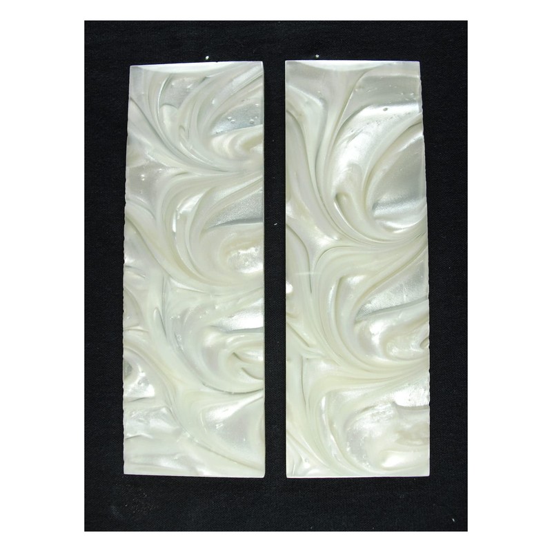 White & Clear Pearl Knife Scale Sets