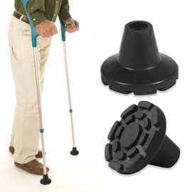 Forearm Eblow Crutches Tips for 3/4 inch Cane Replacement, Non-Slip, Rubber, 2 Pcs