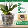 Tetutor 12 Pack Plastic Orchid Pots with Holes, 4, 5,