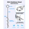 Abimars 17" Sand Anchor Kit, 304 Stainless Steel Triple Spiral