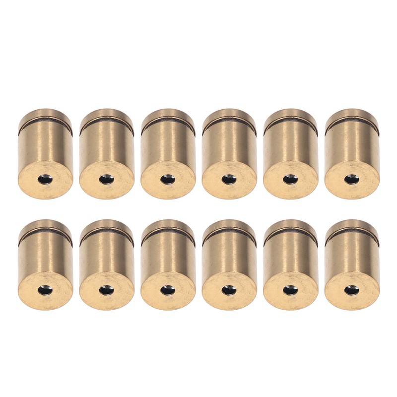 12Pcs Advertising Nail Stainless Steel Electroplated Brushed Gold Sign Holder