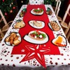 Elegant Red Star Felt Table Runner - Perfect for the