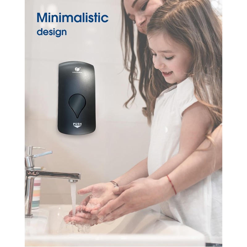 Manual Foam Soap Dispenser, 35oz (1000mL) Commercial Refillable Foaming Soap