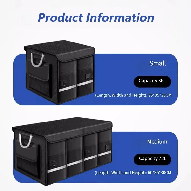 OrganiMax Car Trunk Organizer Collapsible Waterproof
